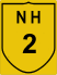 National Highway 2 (NH2) Map
