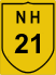 National Highway 21 (NH21) Map
